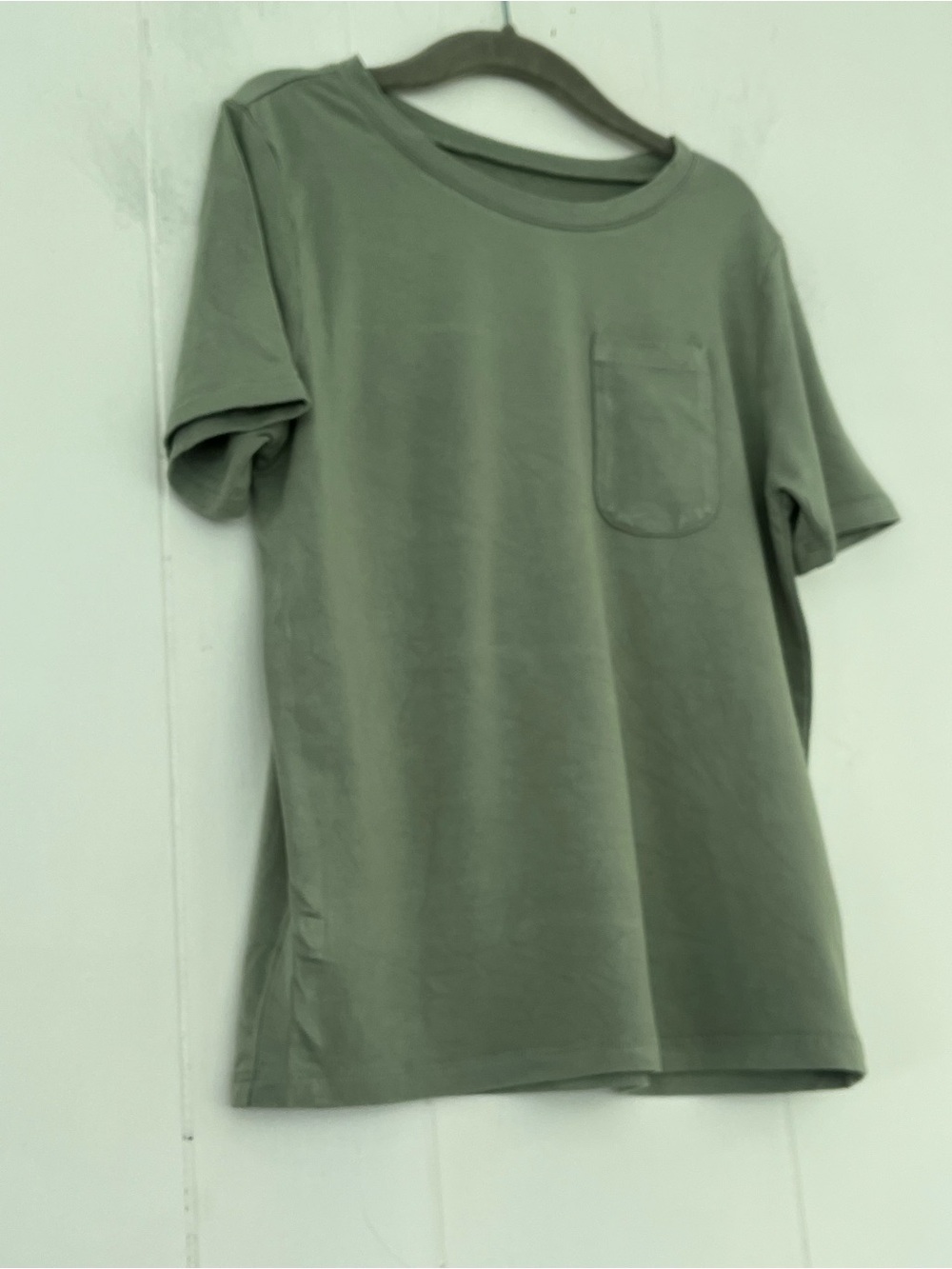 Kyte BABY Retired Thyme Green Short Sleeve Crew Neck Pocket Tee Size 7 - Picture 7 of 12